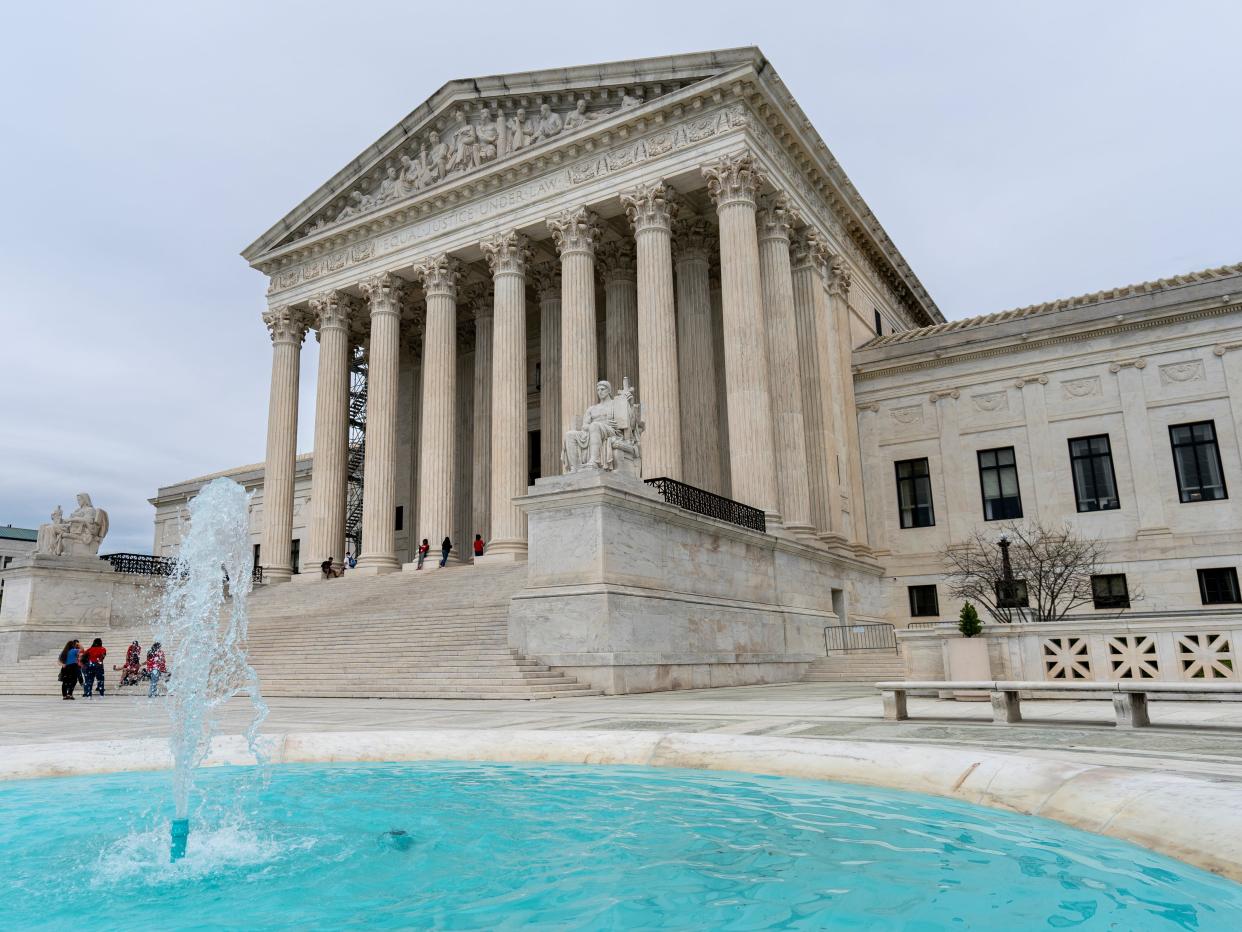 The Supreme Court is seen on Capitol Hill in Washington, Friday, April 14, 2023.