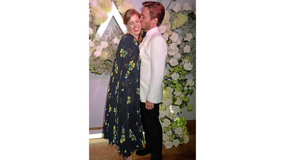 Edoardo Mapelli Mozzi kisses Princess Beatrice on the cheek