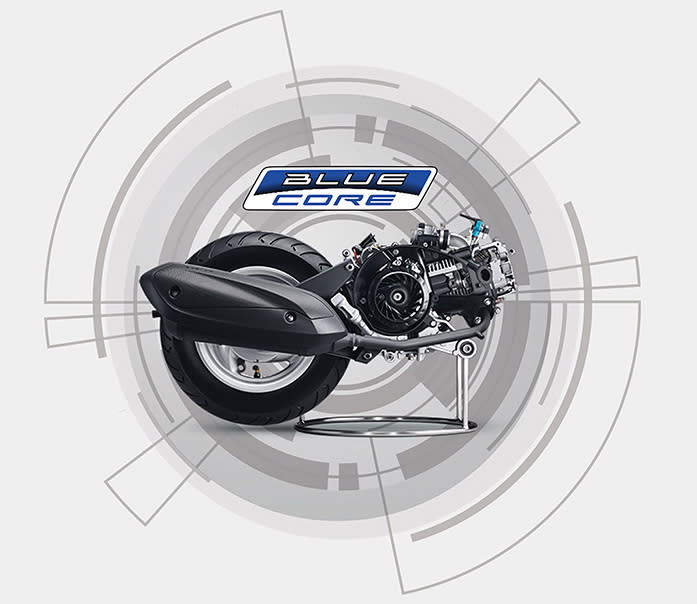 圖／2021 Yamaha RS NEO 125 FI UBS搭載BLUE CORE引擎，最大扭力提升10%，七期平均油耗為57.9km/L。