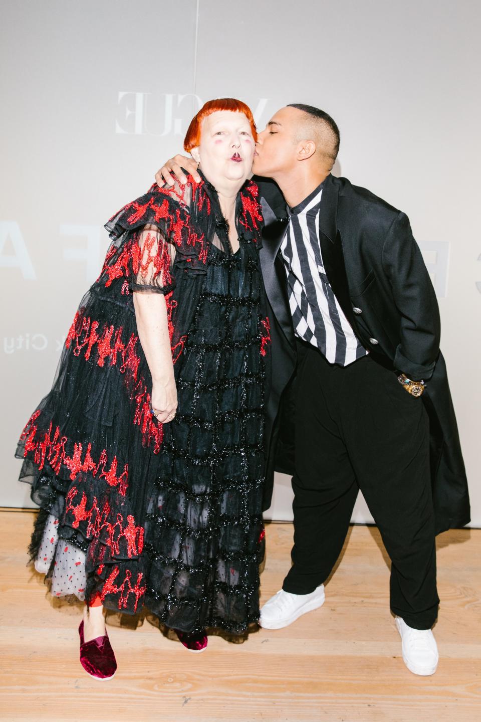 <h1 class="title">Lynn Yaeger and Olivier Rousteing</h1><cite class="credit">Photographed by Corey Tenold</cite>