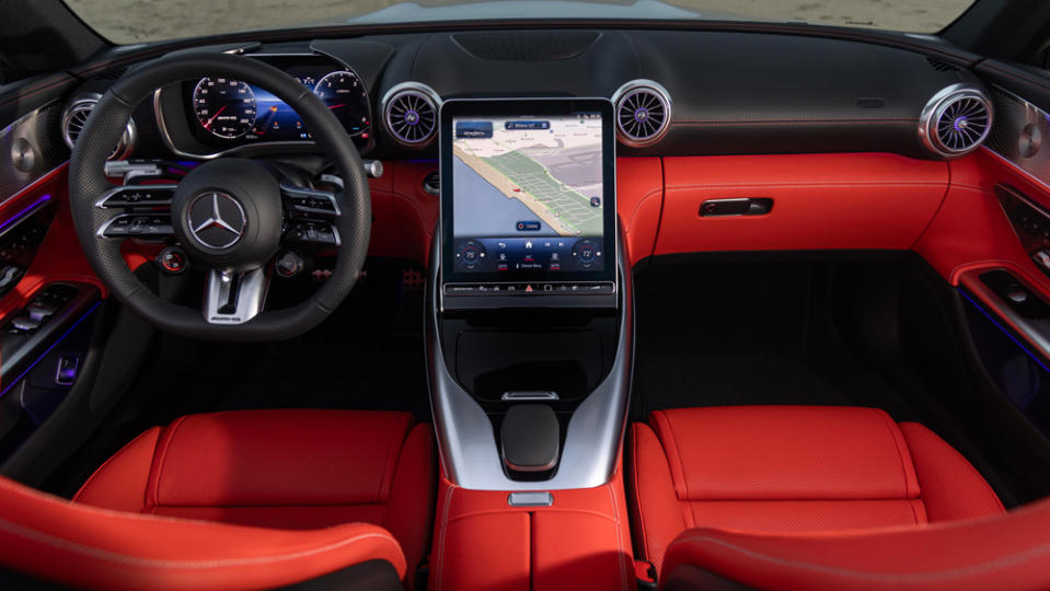 The interior of the 2023 Mercedes-AMG SL 43.