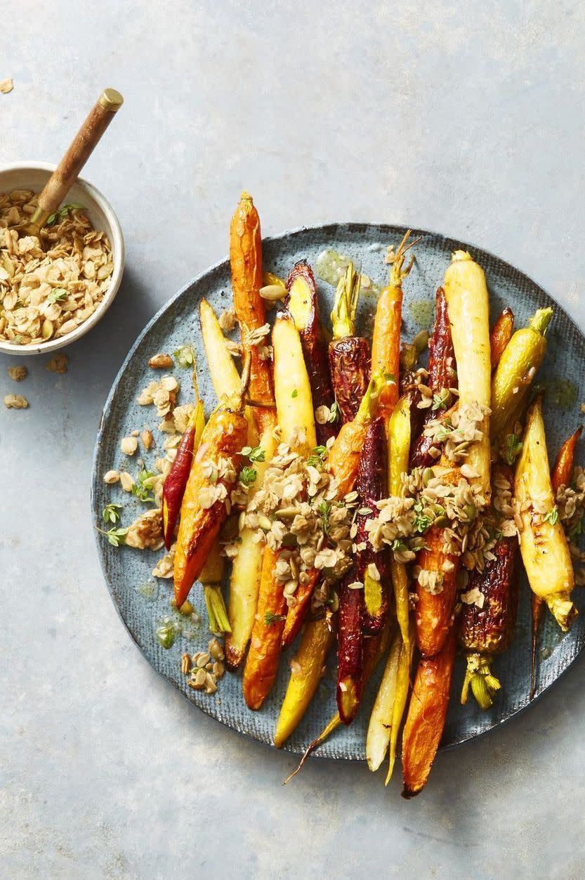 Roasted Carrots With Cumin-Thyme Granola