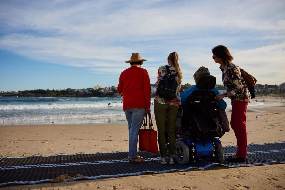 While Bondi Beach does having matting, visitors have to call up and request it (Destination NSW)