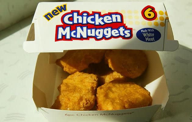 Chicken Nuggets waren Debbies Schwachpunkt. Quelle: Caters News