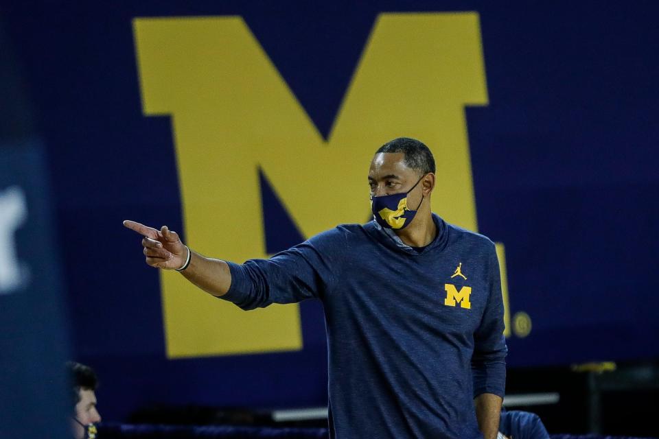 Michigan coach Juwan Howard during the second half against Ball State at Crisler Center in Ann Arbor, Wednesday, Dec. 2, 2020.