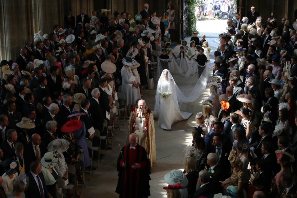 Who is the mystery person that gave Meghan her bouquet of flowers. Source: Getty