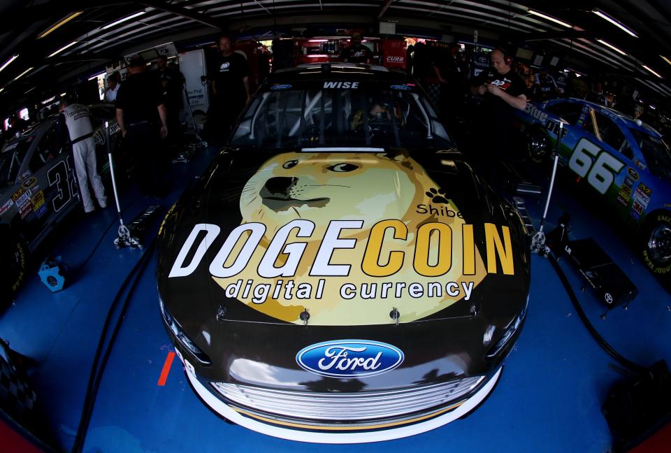 Dogecoin became so mainstream it even sponsored a Nascar racing car (Chris Graythen/Getty Images)