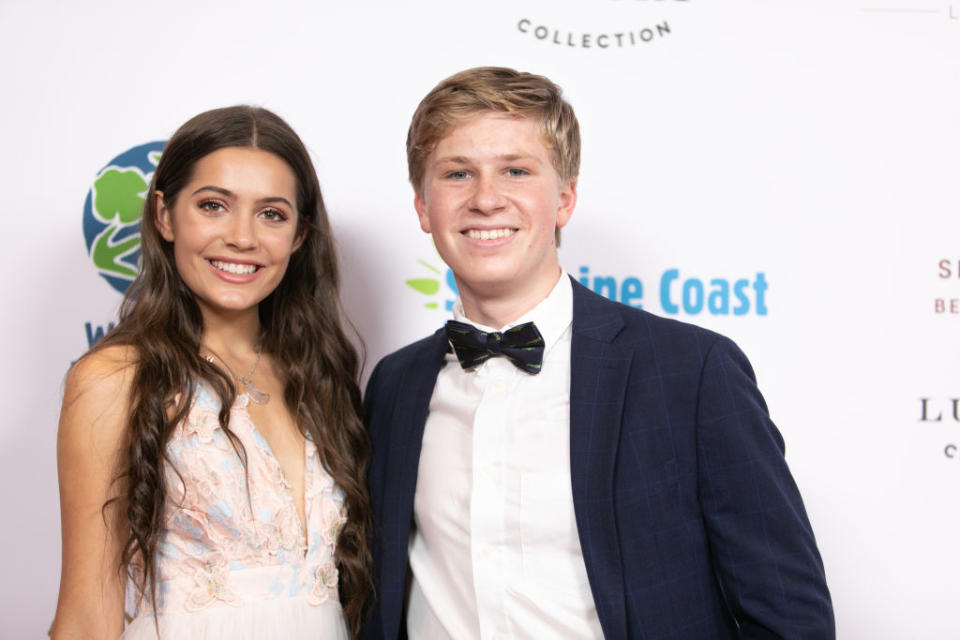 Emmy und Robert beim Steve Irwin Gala Dinner im Mai. Foto: Getty Images.