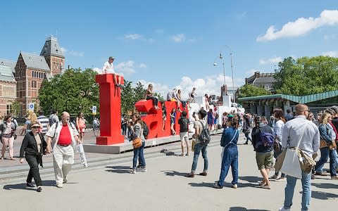 The IAMSTERDAM installation is one of the most photographed locations in the city - Credit: istock