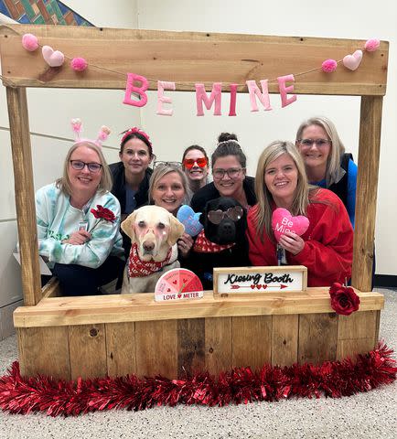 <p>Memorial Hermann</p> The Children's Memorial Hermann Hospital facility dogs at their Valentine's Day Smooch-A-Pooch Booth