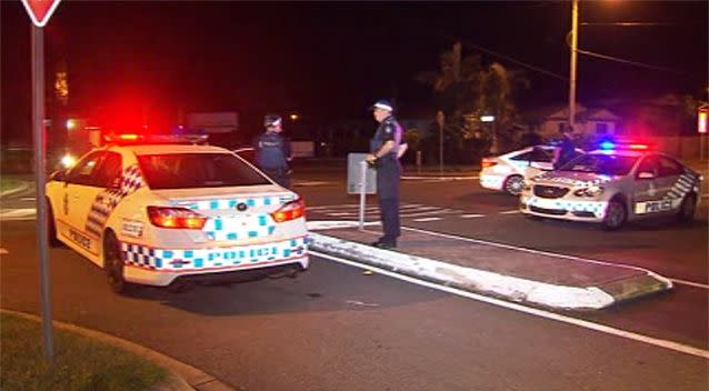 Police blocked off the street as the investigation was launched. Source: 7 News