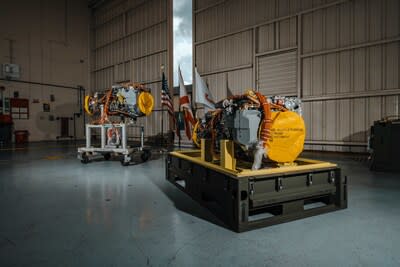 GE Aerospace T901 engines unboxed during ceremony at Sikorsky's West Palm Beach facility.