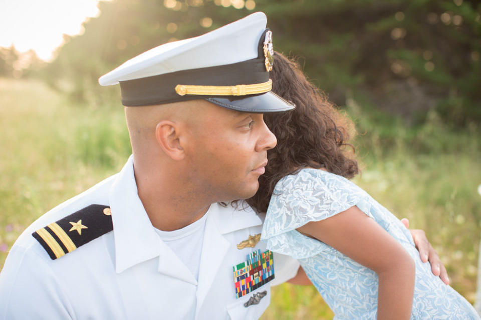 Lieutenant Navy Officer Josh Hicks with his other daughter&nbsp;Tatyana.