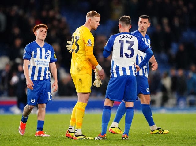 Brighton endured a difficult evening against the Premier League champions