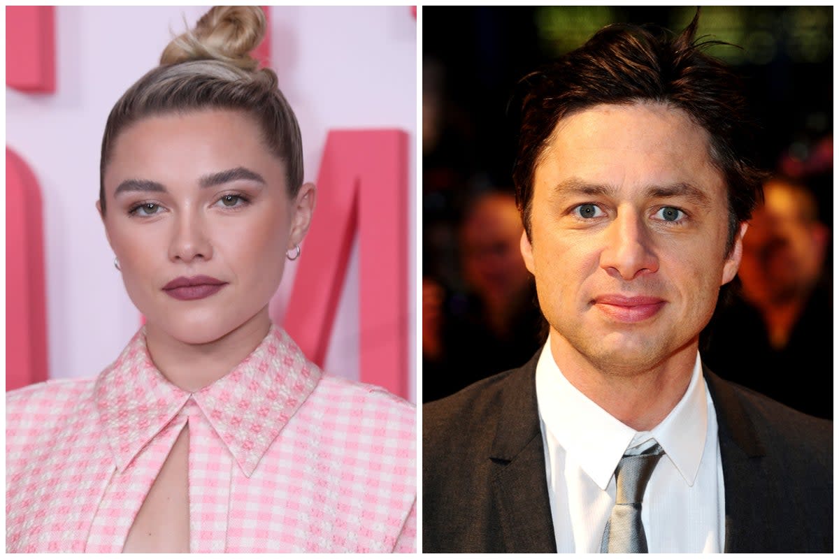 Florence Pugh has hit back at trolls after receiving comments about her relationship with Zach Braff (PA)