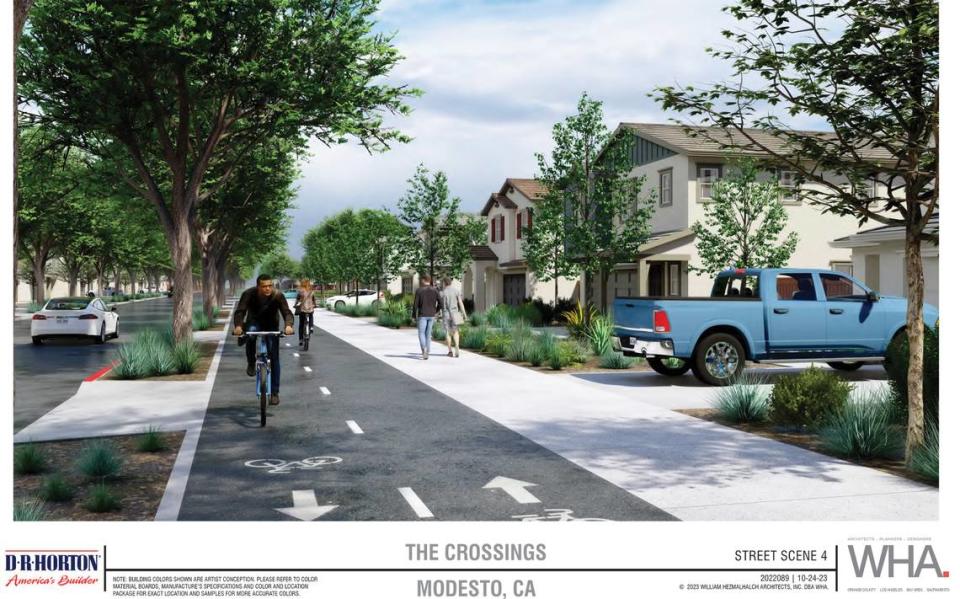 The Crossings housing development concept drawing from builder D.R. Horton.