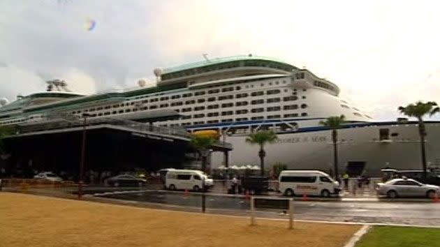 182 passengers on board the Royal Caribbean cruise ship Explorer of the Seas were infected with gastro. Photo: 7 News