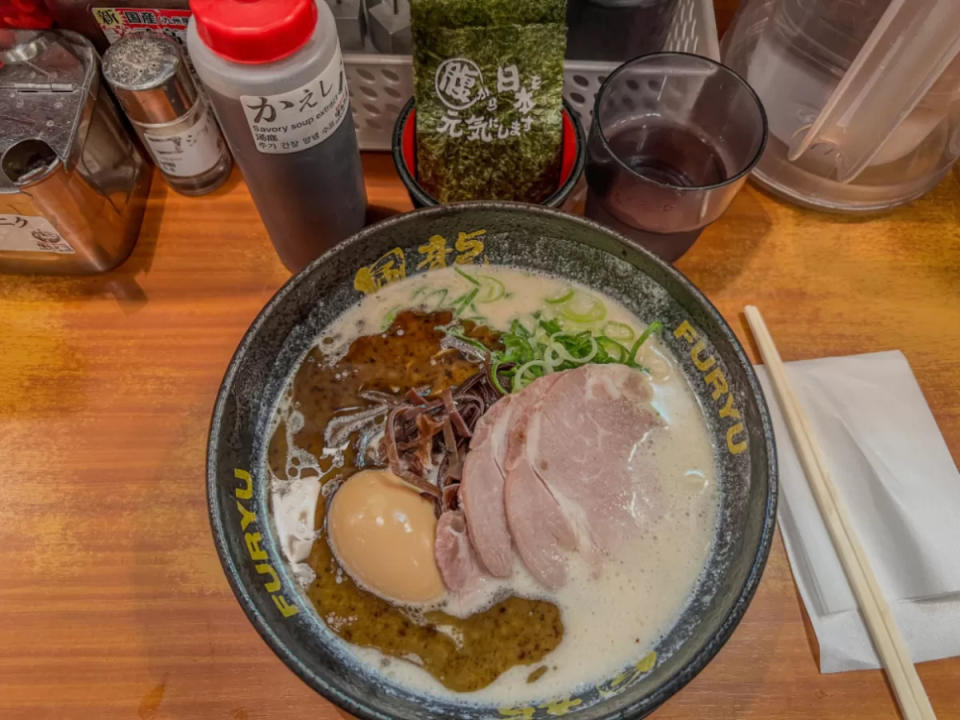 Signature Hakata Ramen with Black Garlic Oil