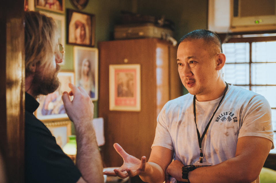 Director Patrick Liu on set for 'Your Name Engraved Herein'<span class="copyright">Courtesy of Oxygen Films</span>