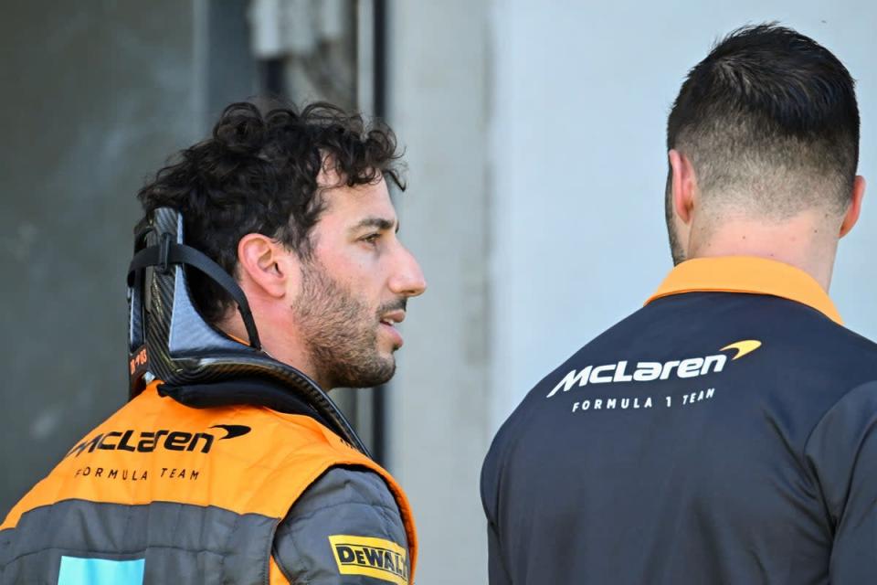 Ricciardo is leaving McLaren at the end of the 2022 season, with his F1 future uncertain (POOL/AFP via Getty Images)