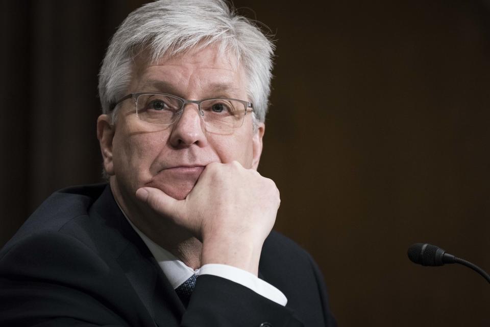 Christopher Waller testifies before the Senate Banking, Housing and Urban Affairs Committee during a hearing on their nomination to be member-designate on the Federal Reserve Board of Governors on February 13, 2020 in Washington, DC. (Photo by Sarah Silbiger/Getty Images)