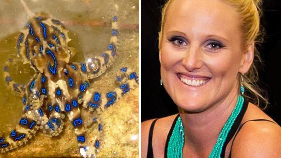 Julie Tattam is warning other parents about the deadly blue-ringed octopus. Source: Facebook