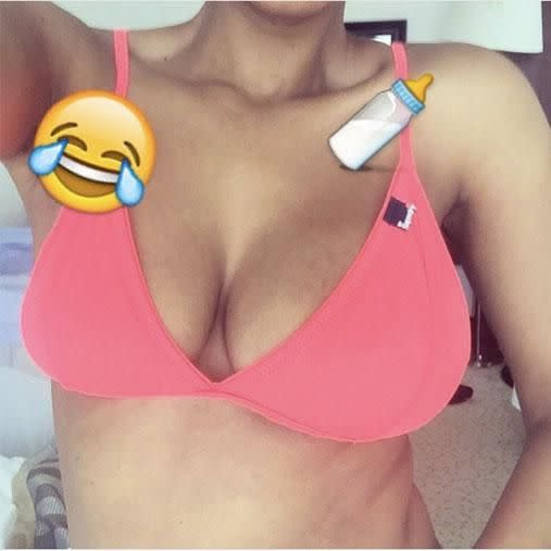 Zoe Henrix shares breastfeeding boobs snap. Photo: Instagram