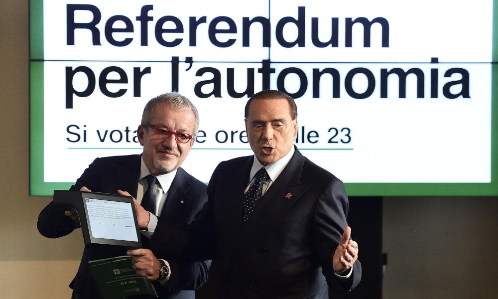 Roberto Maroni and Silvio Berlusconi