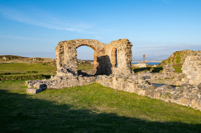 The ruin of St Dwynwen's chapel