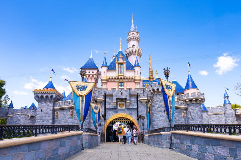 Sleeping Beauty Castle at Disneyland on April 06, 2024