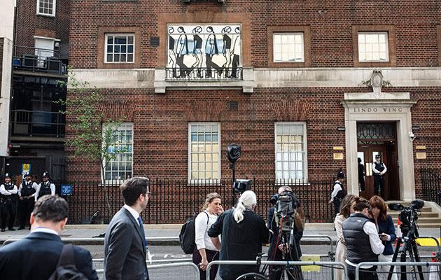 The world's media has been gathered outside St Mary's Hospital in London. Photo: Getty