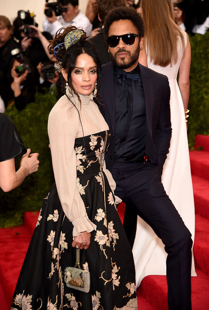 Lisa Bonet (L) and Lenny Kravitz