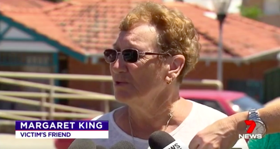 Mr Pederson’s friend Margaret King had arrived to take him to an eye appointment when she saw him lying on the floor in a pool of blood. Source: 7 News