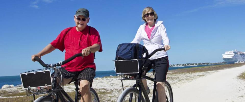 Senior Couple on a bike ride