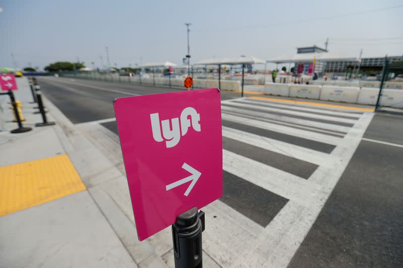 FILE PHOTO: Uber and Lyft drivers demonstrate over basic employee rights in California