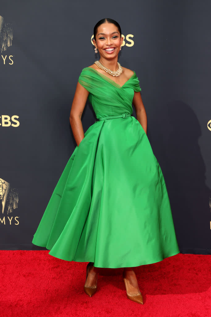 Yara Shahidi attends the 73rd Primetime Emmy Awards on Sept. 19 at L.A. LIVE in Los Angeles. (Photo: Rich Fury/Getty Images)
