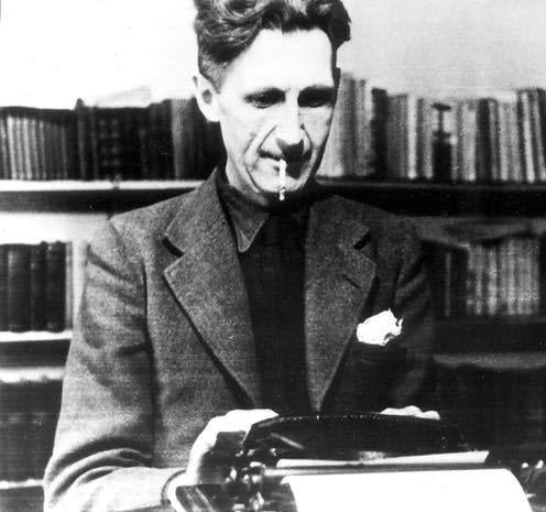 <span class="caption">Eric Blair (better known as George Orwell) in characteristic pose.</span>