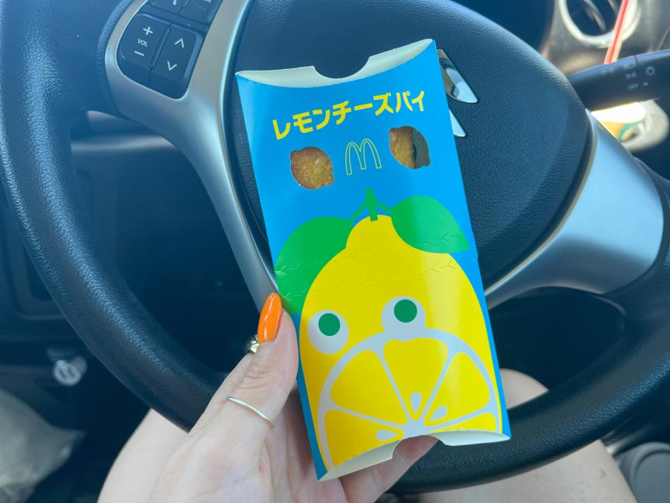 japan mcdonalds lemon pie container