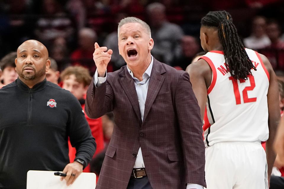 Coach Chris Holtmann and the Ohio State men's basketball team started the season 12-2 but are now 13-7.