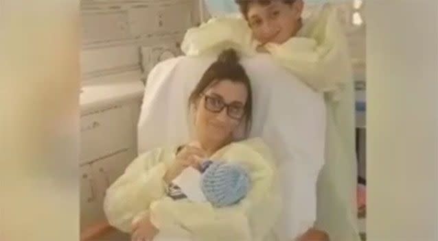 The 10-year-old delivered his baby brother on the bathroom floor. Source: KPLC-TV