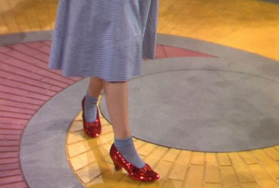 The shoes were worn in the 1939 movie starring Judy Garland