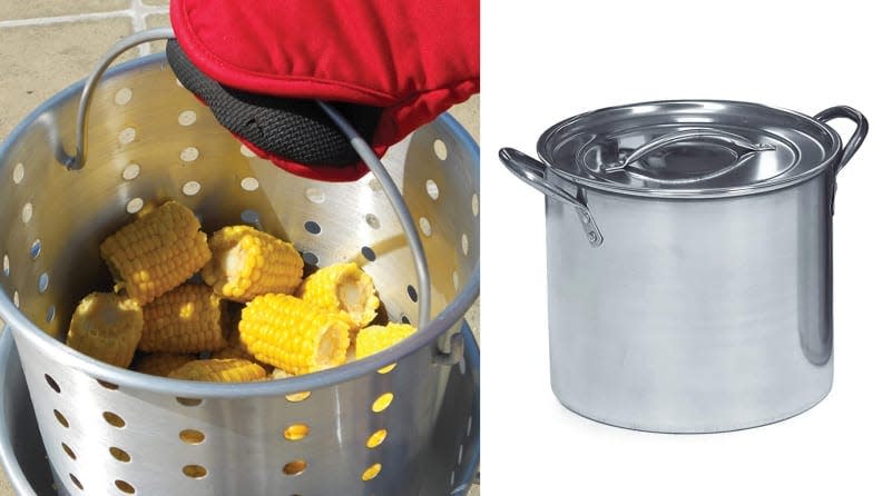 An outdoor boil pot or stockpot will help you prepare all of your dishes.