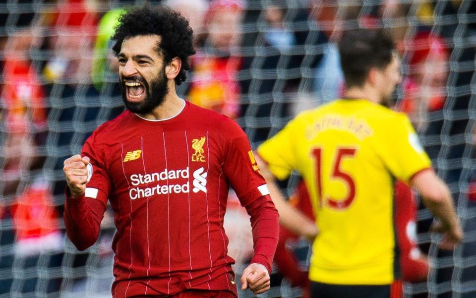 Mohamed Salah scored both of Liverpool's goals in their home win  - REX