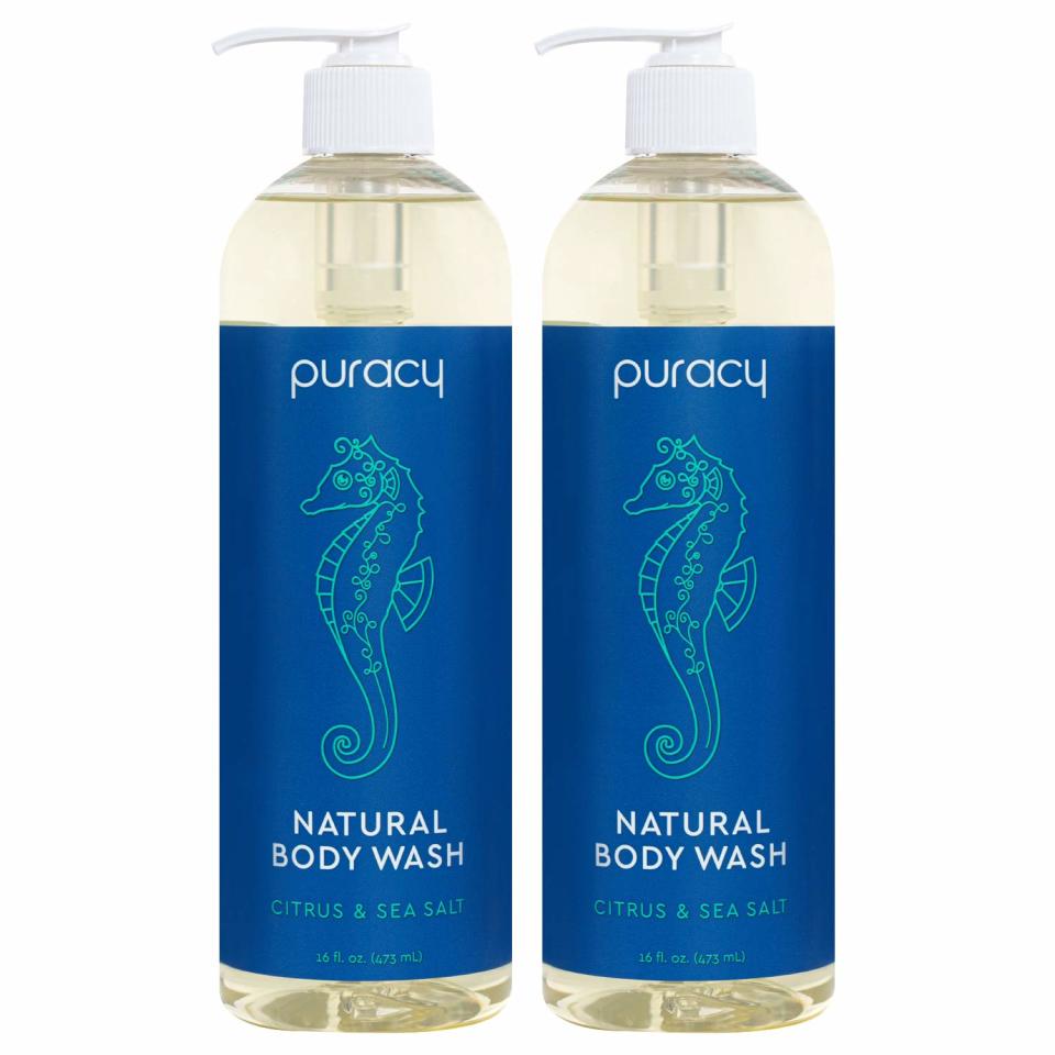 Puracy Body Wash, Citrus & Sea Salt, Natural Bath & Shower Gel (2-pack) (Photo: Amazon)