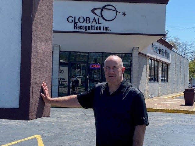 Art Gage, owner of Global Recognition Inc., 980 Velp Ave., Green Bay.