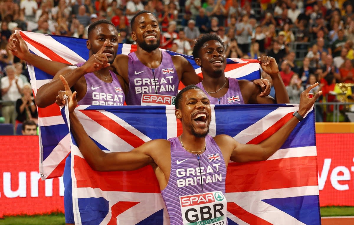 Great Britain won the men’s 4x100m relay  (REUTERS)