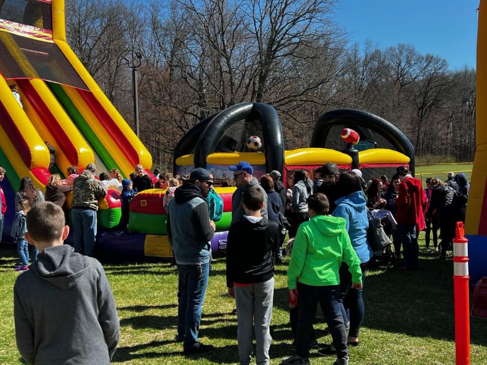 Inflatable jump houses will again be part of the Easter activities at New Life Church in Petersburg.