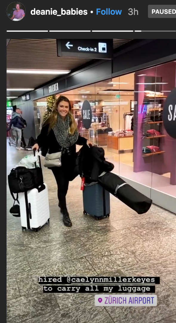 The couple reunited after Unglert was hospitalized in Switzerland after a skiing accident.