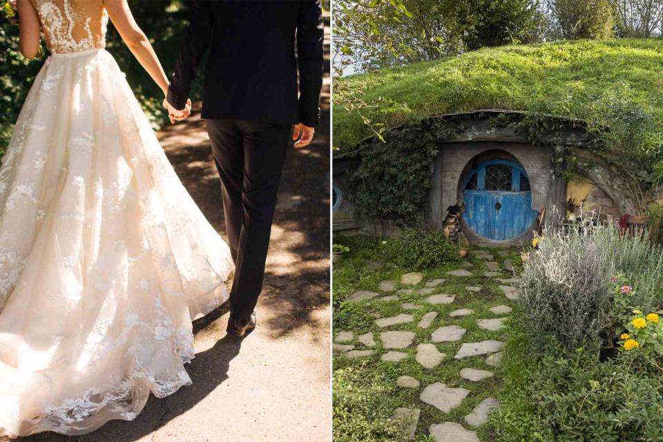 <p>Getty; Gerhard Zwerger-Schoner/imageBROKER/Shutterstock</p> the hobbit shire wedding
