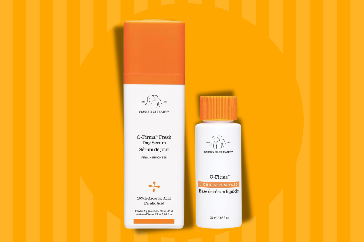 Vitamin C serum on a bright background